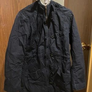 Women’s Black Banana Republic Warm Hooded Black Jacket